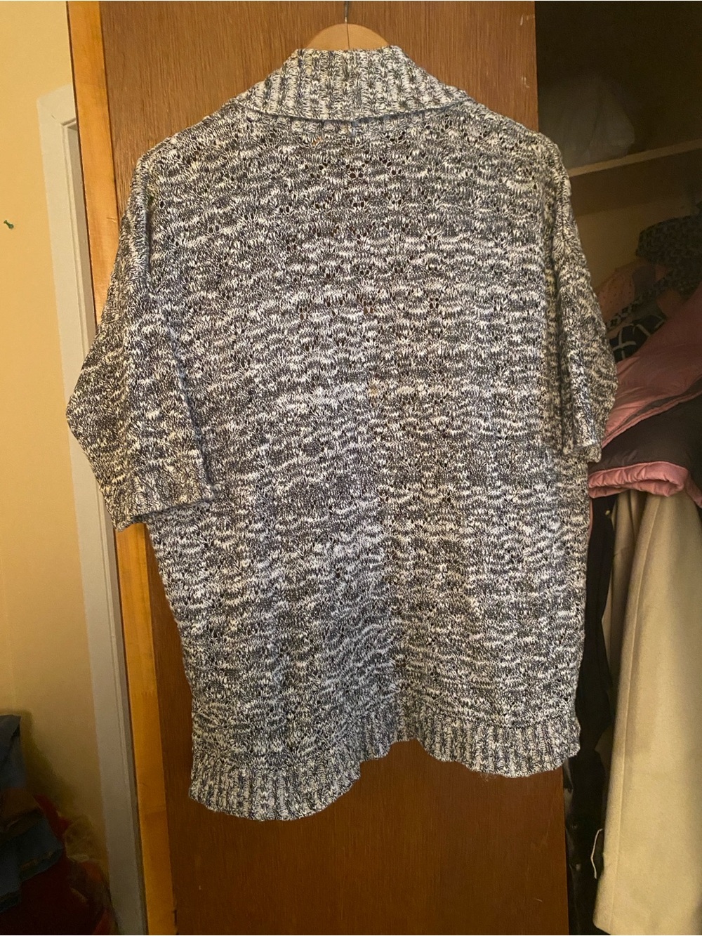 Belldini Size M Marled Knit Open Front 3/4 Sleeve Cardigan - Picture 6 of 9
